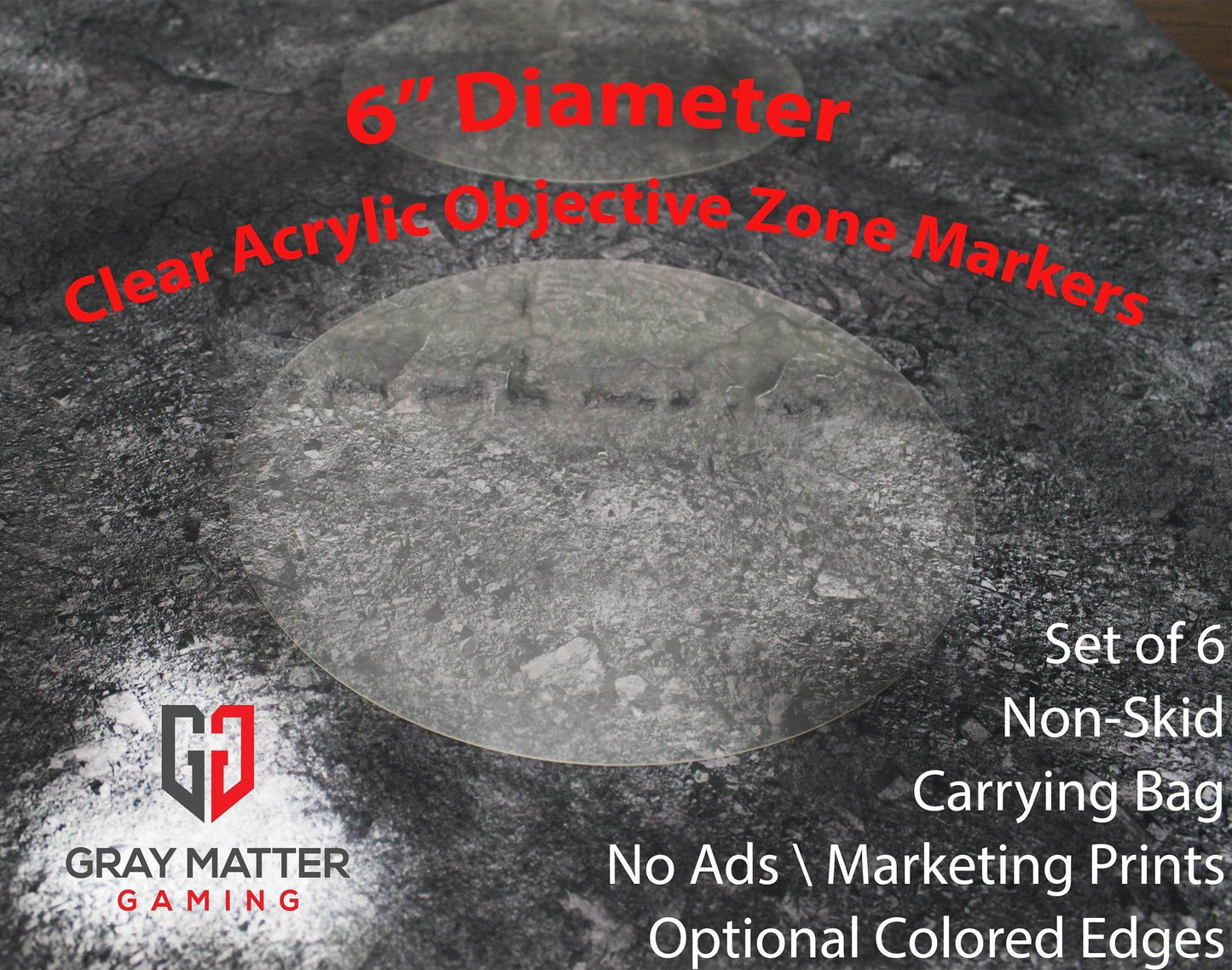 6" Objective Markers (Spearhead, Other Games) - Acrylic