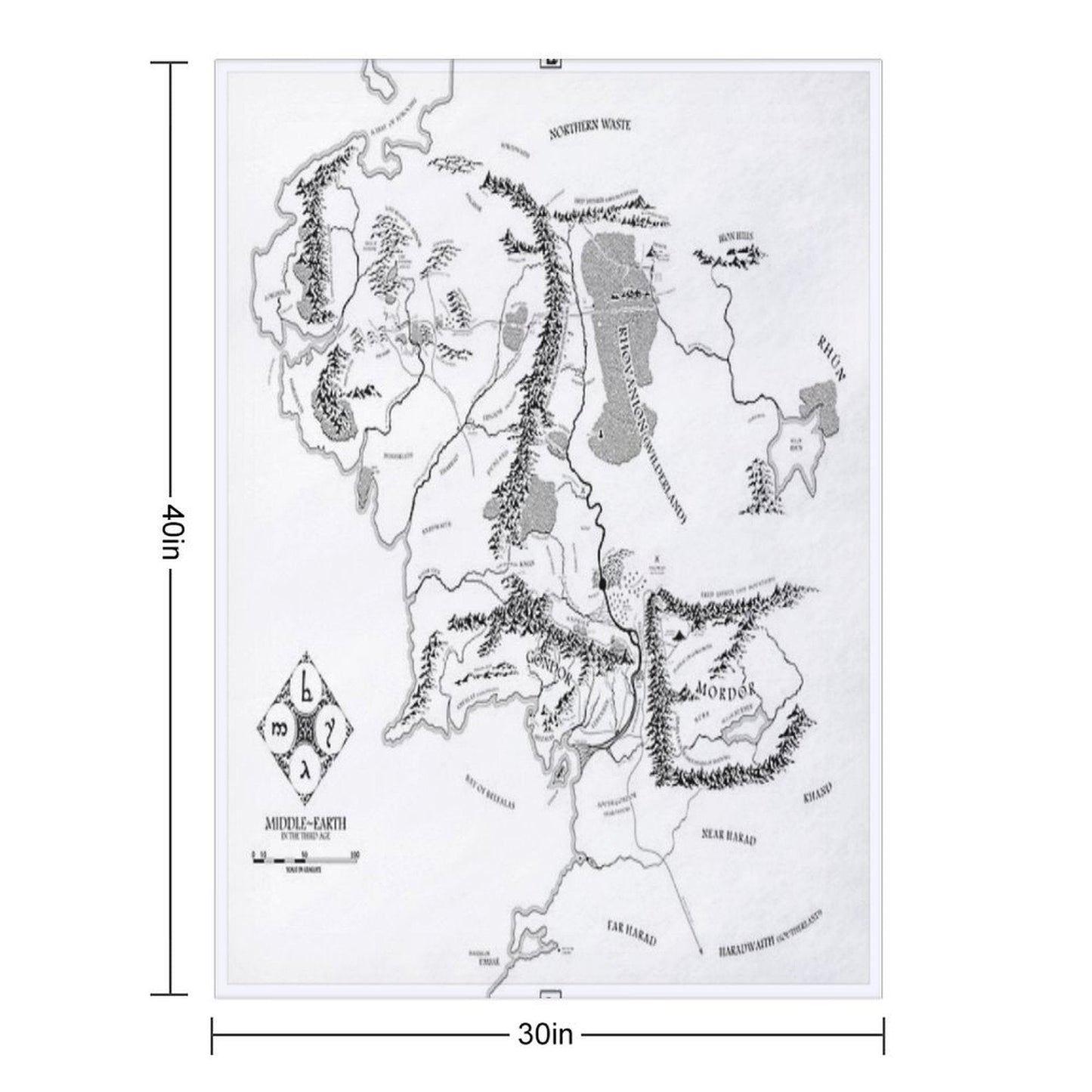 Fantasy Map Throw Blanket