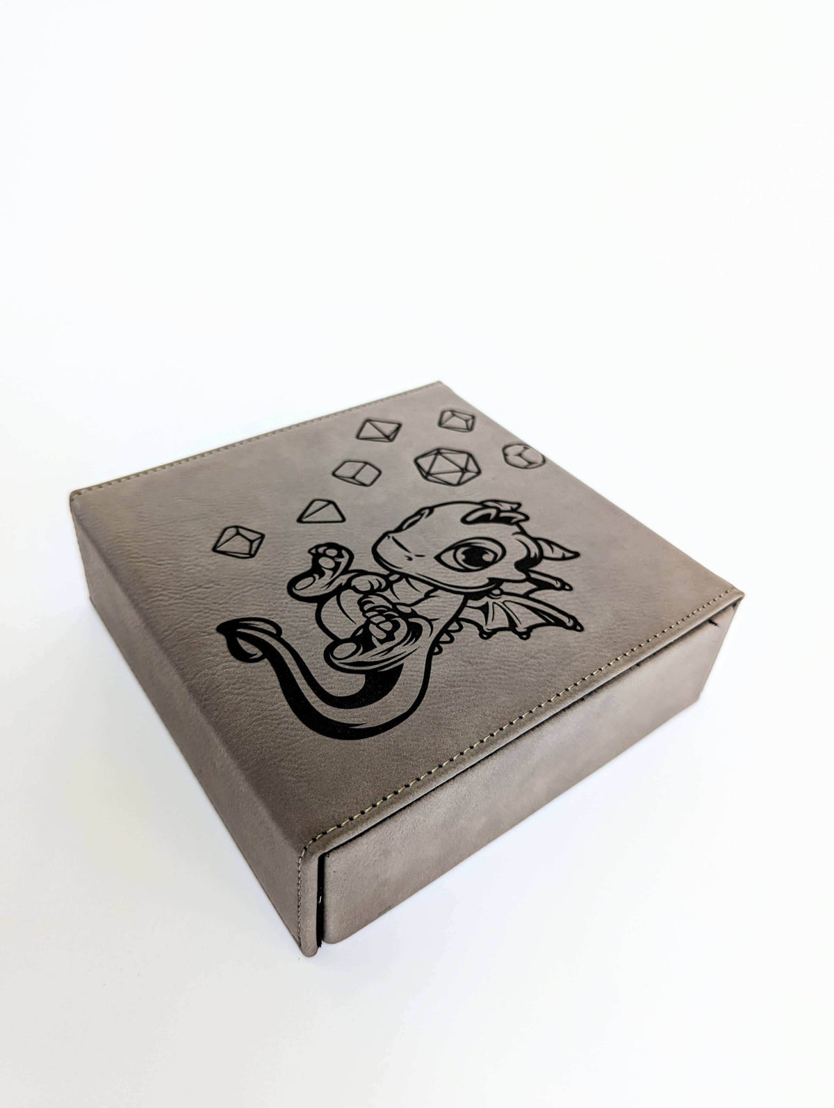 Adoragon - Vegan Leather Dice Box - Gray