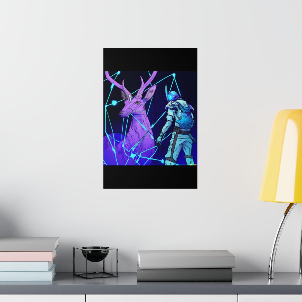 Cyberpunk deer hunting Posters