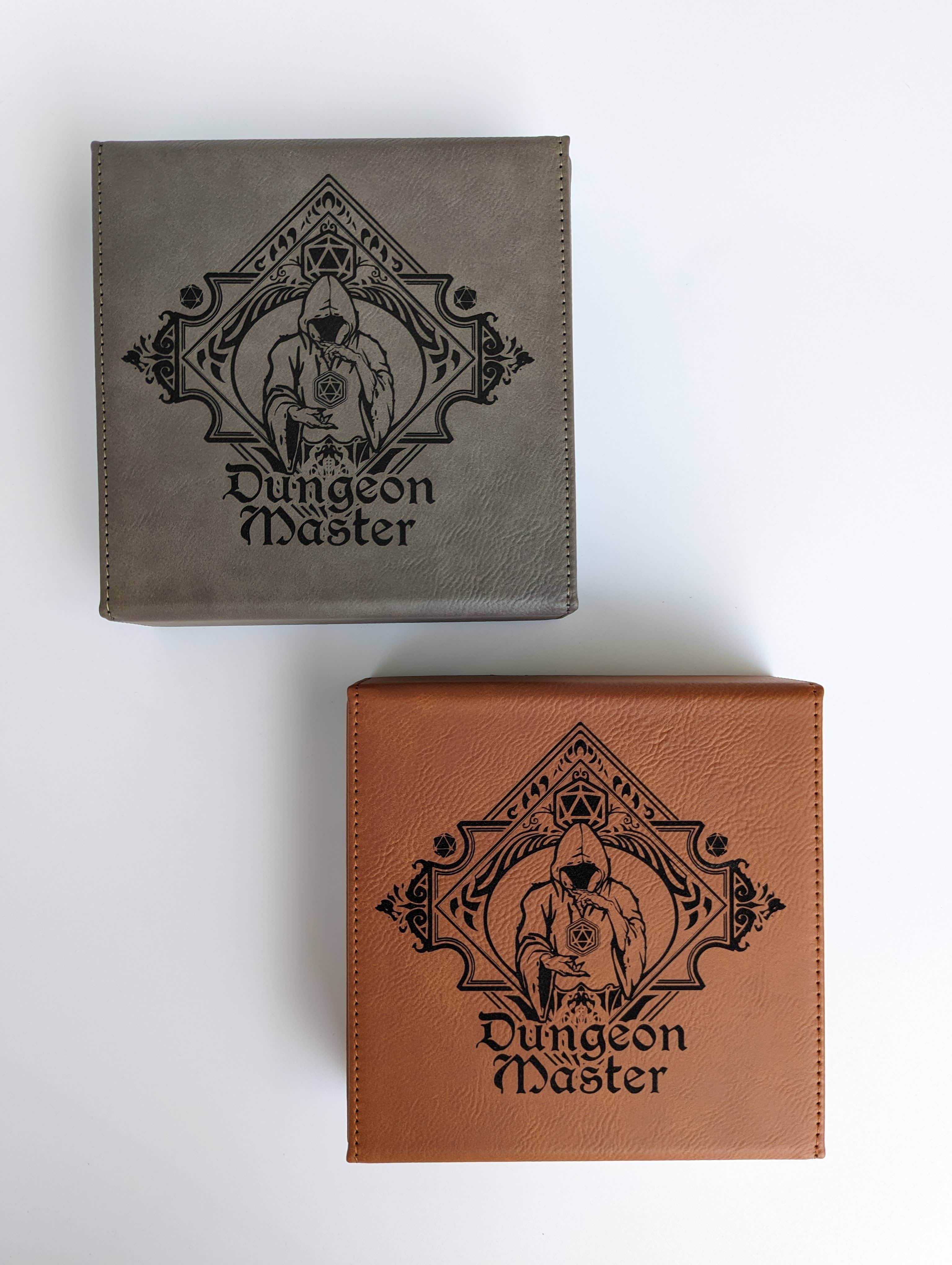 The Fate Twister - D&D - Vegan Leather Dice Box - Chestnut