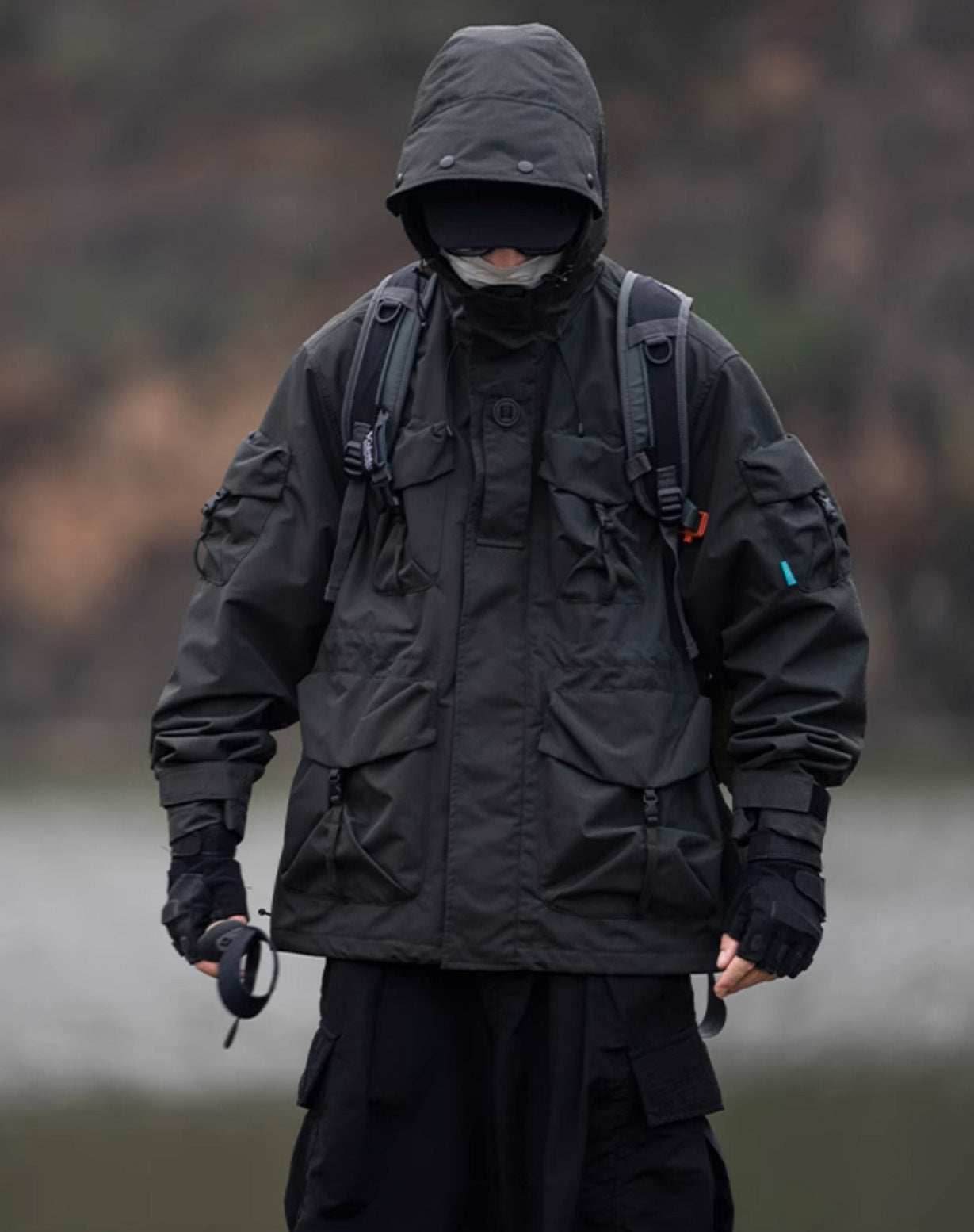 APEJ8 Black Tactical Wilderness Jacket - Black / S