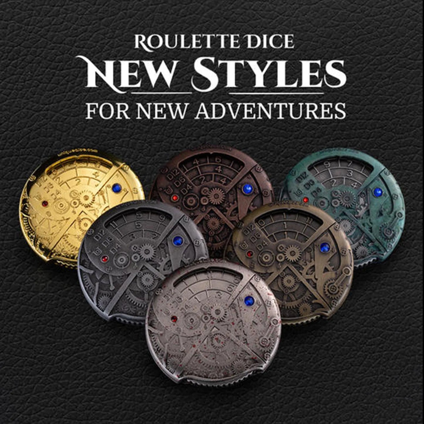 7-in-1 Roulette Dice Metal DND Dice Set Role Playing Dice Roulette Dice Metal Hollow DND Dice Set Dungeon and Dragon Dice Games