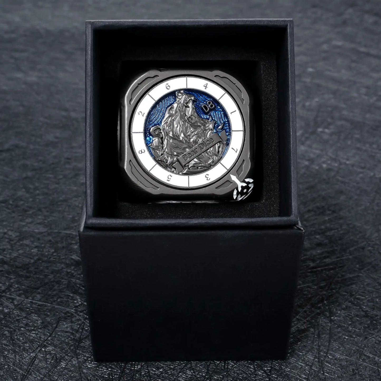 Kickstarter Dice -  7-in-1  Unique  Metal D6 Spinning Dice 2.0