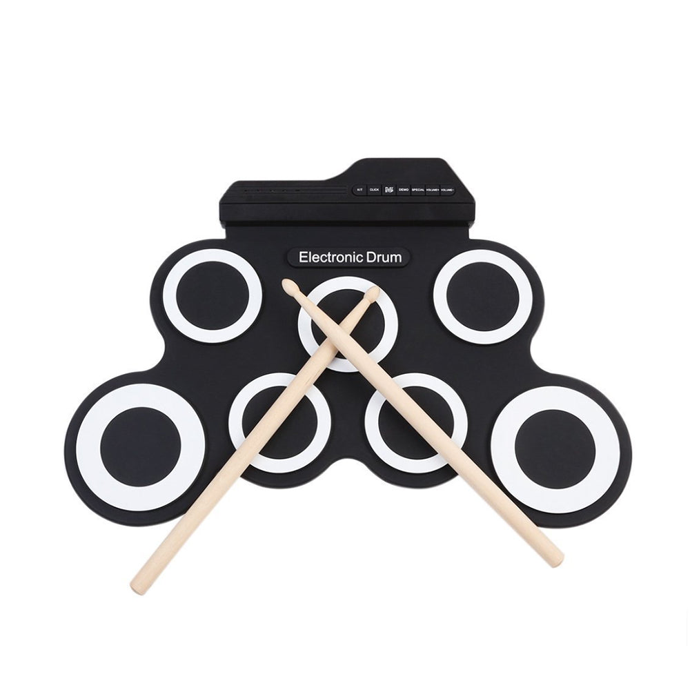 7 Pads Roll-Up Electronic Drum Practice Kit