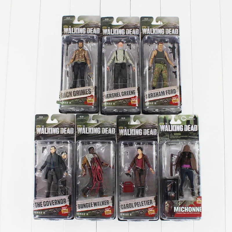 7 Styles AMC Series 3 The Walking Dead Negan Action Figure Toys Abraham Ford Bungee Walker Grimes Michonne collectible