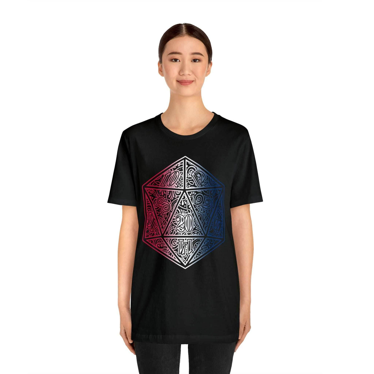 Red, White, and Blue Ombre Ornamental Dice Shirt - Army / S