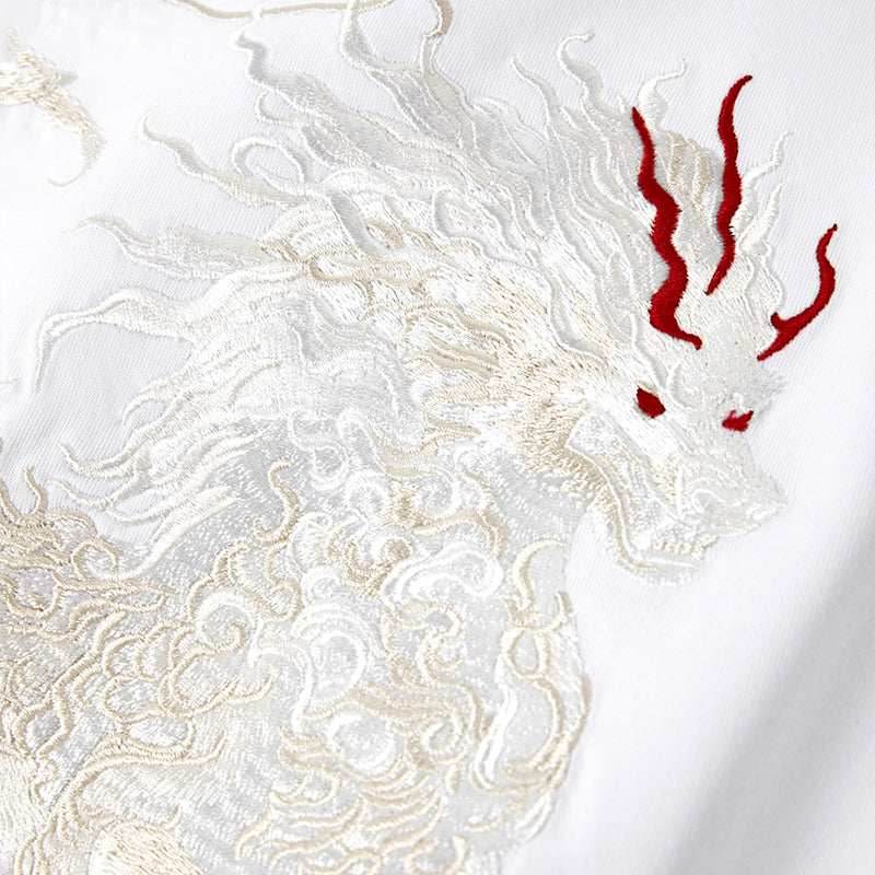 KH868 Gallant Lion Embroidery Tee - White / S