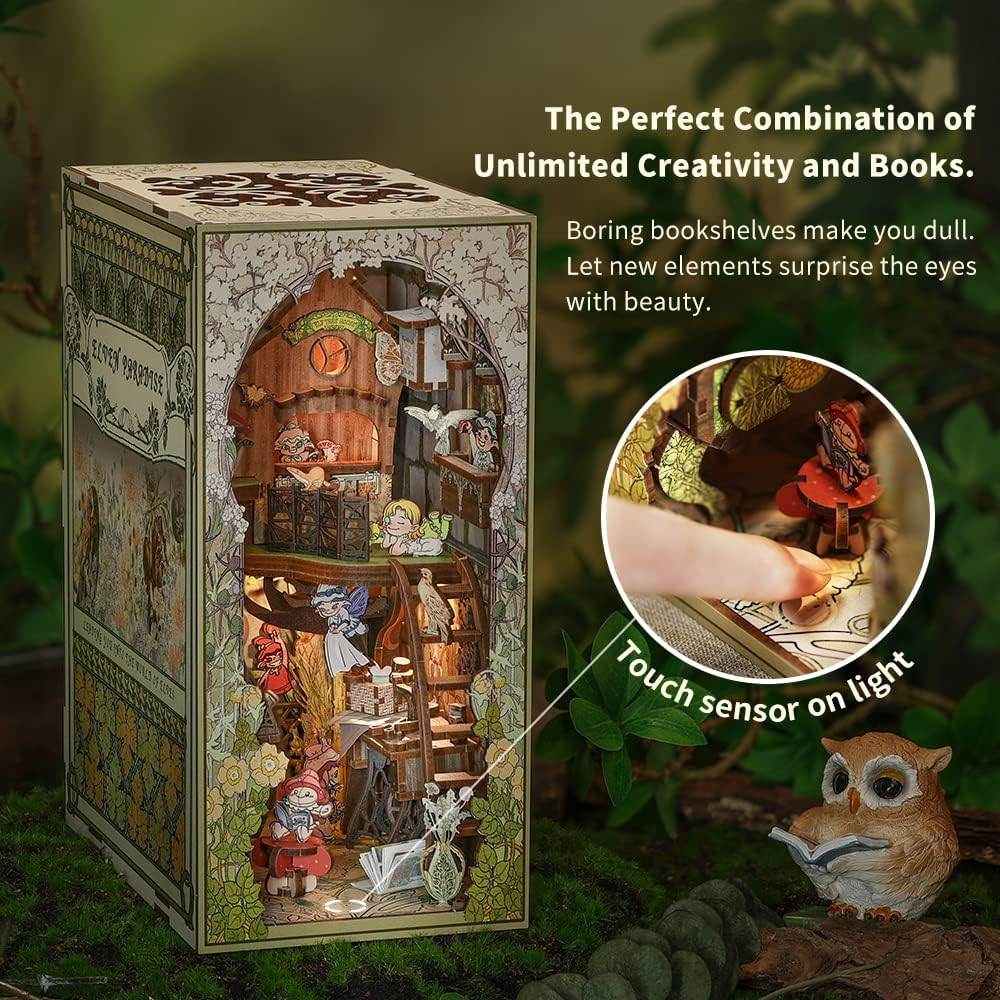 Book Nook Wizardi Miniature - Elven Paradise Roombox Kit - 