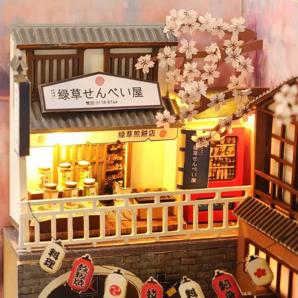 Book Nook Wizardi Miniature - Sakura-Inspired Roombox Kit - 