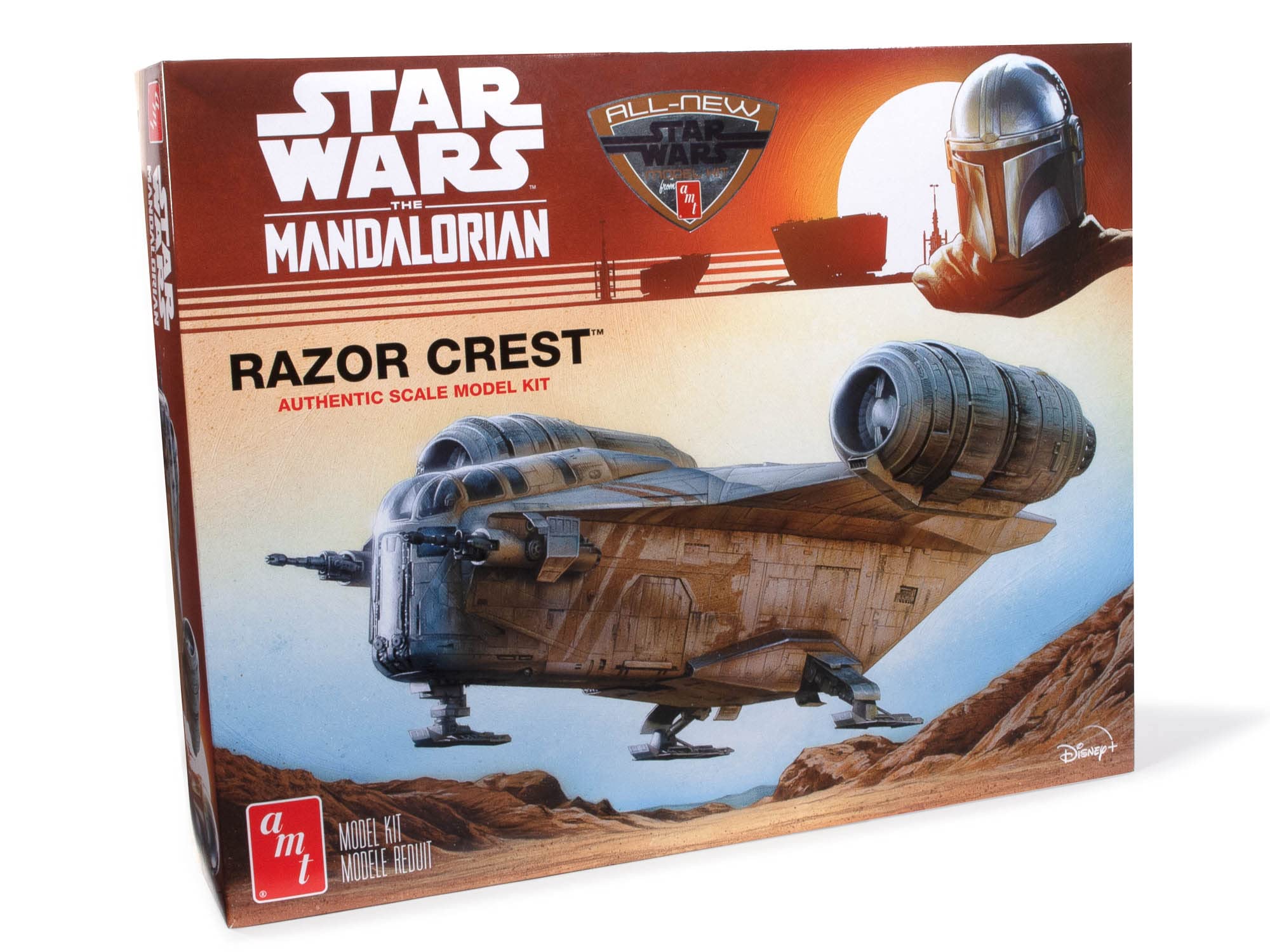 Skill 2 Model Kit Razor Crest Spaceship "Star Wars: The Mandalorian" 1/72 Scale Model by AMT