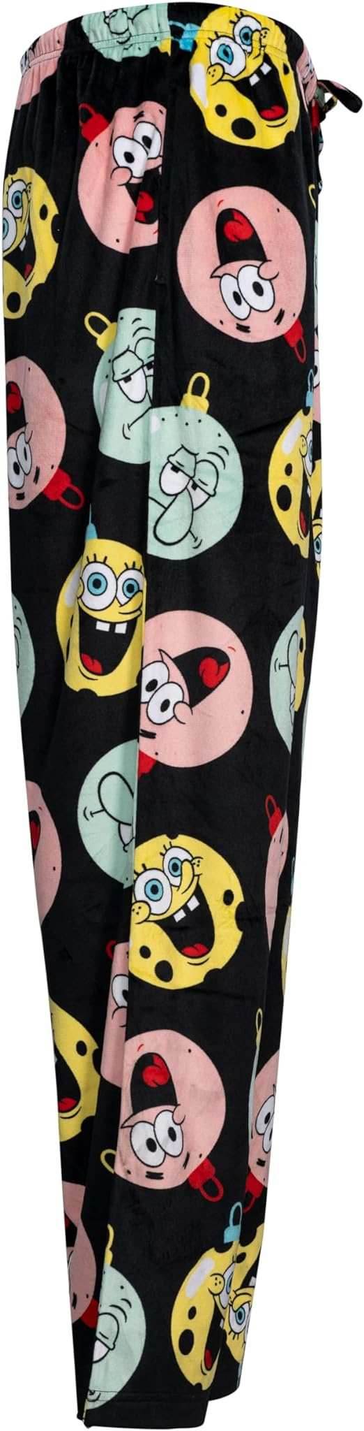 Spongebob Ornaments Balls Black Lounge Pants - S