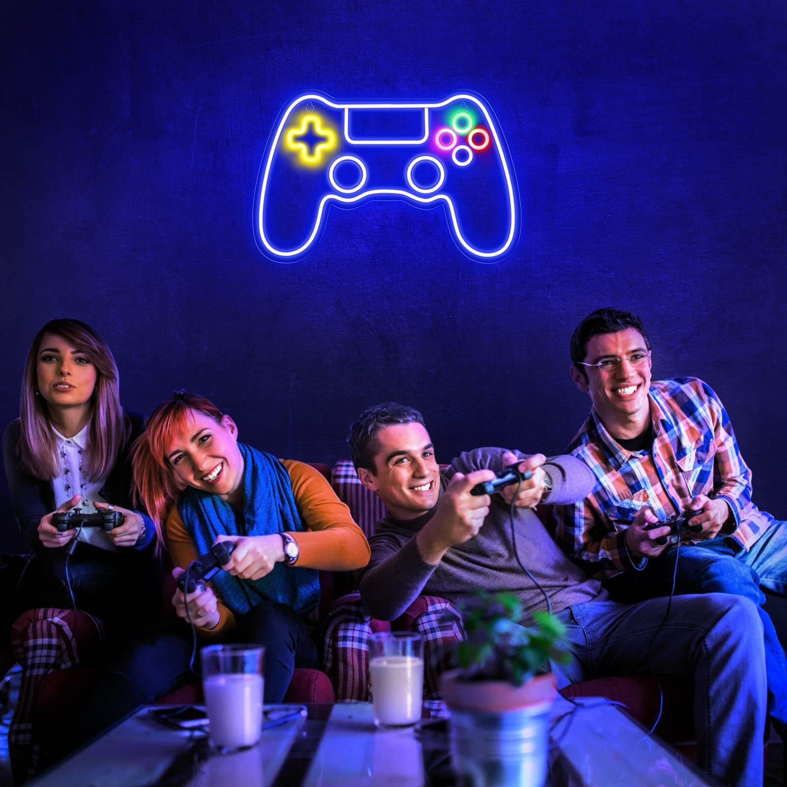 Gaming Neon Sign - LED Neon Light for Game Room Decoration | Teen Gamer Gift - Mushroom1_Green