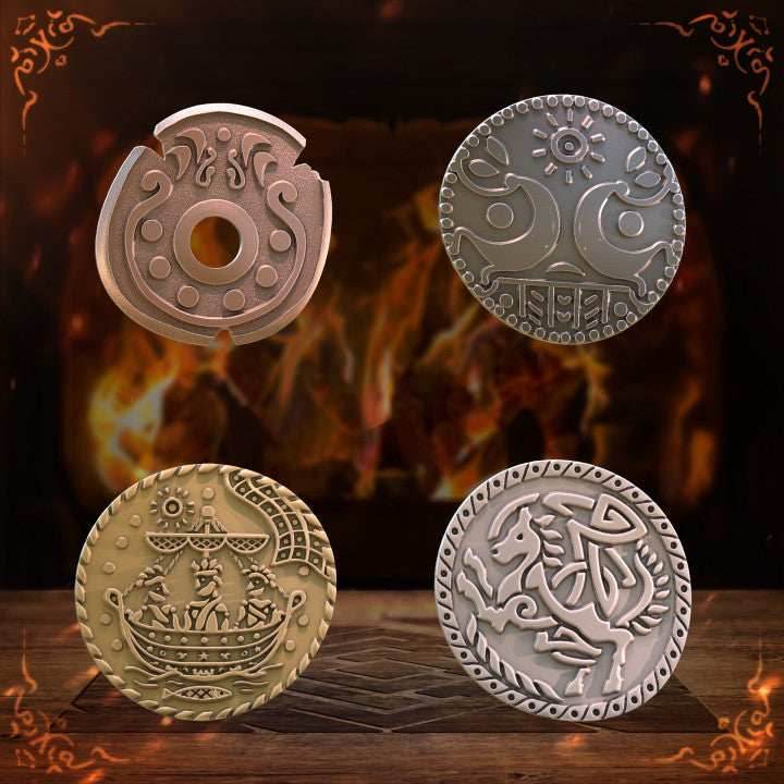 TTRPG Coins - Celtic coin set / 10