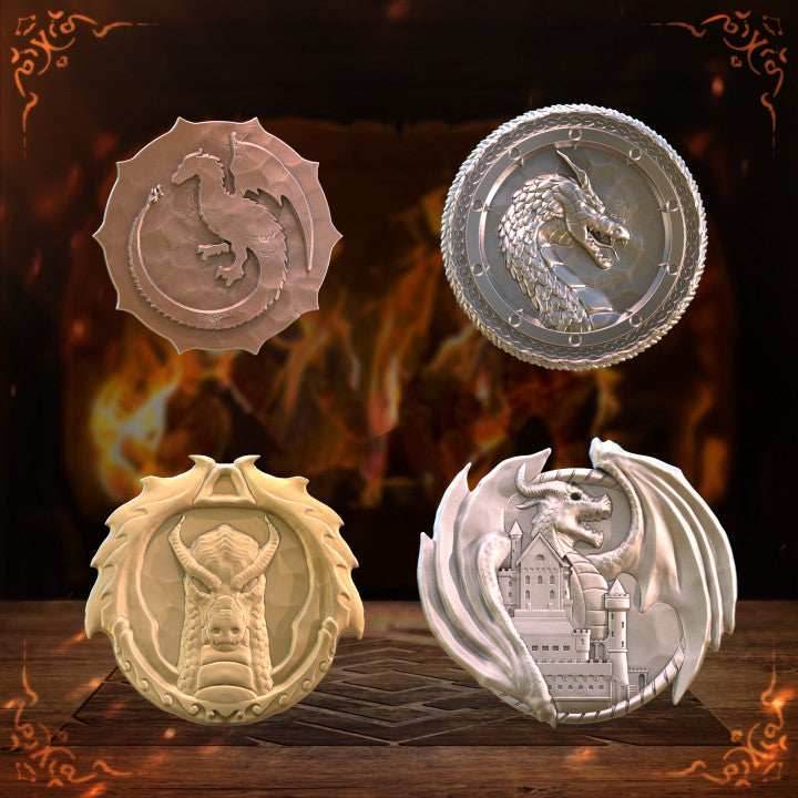 TTRPG Coins - Dragon coin set / 10