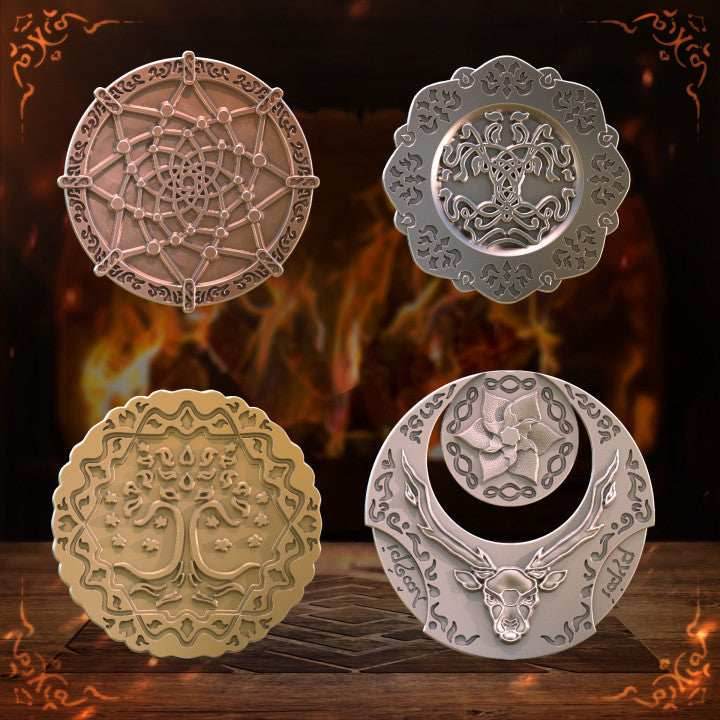 TTRPG Coins - Elven coin set / 10