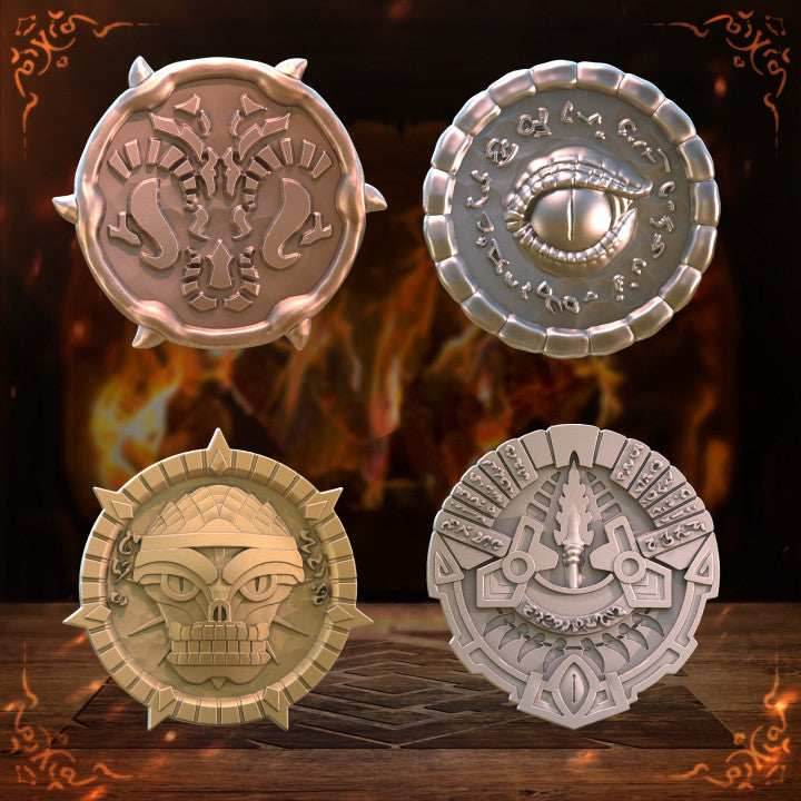 TTRPG Coins - Lizardfolk coin set / 10