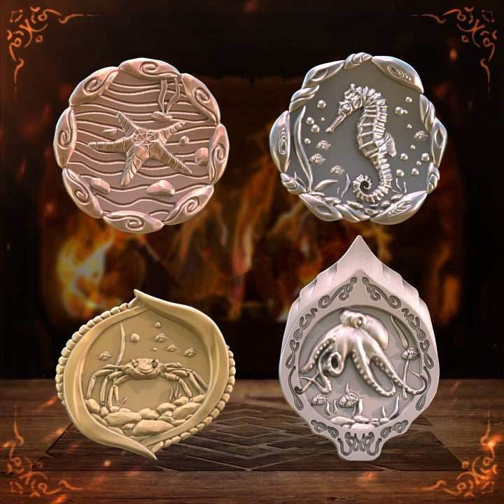 TTRPG Coins - Ocean coin set / 10