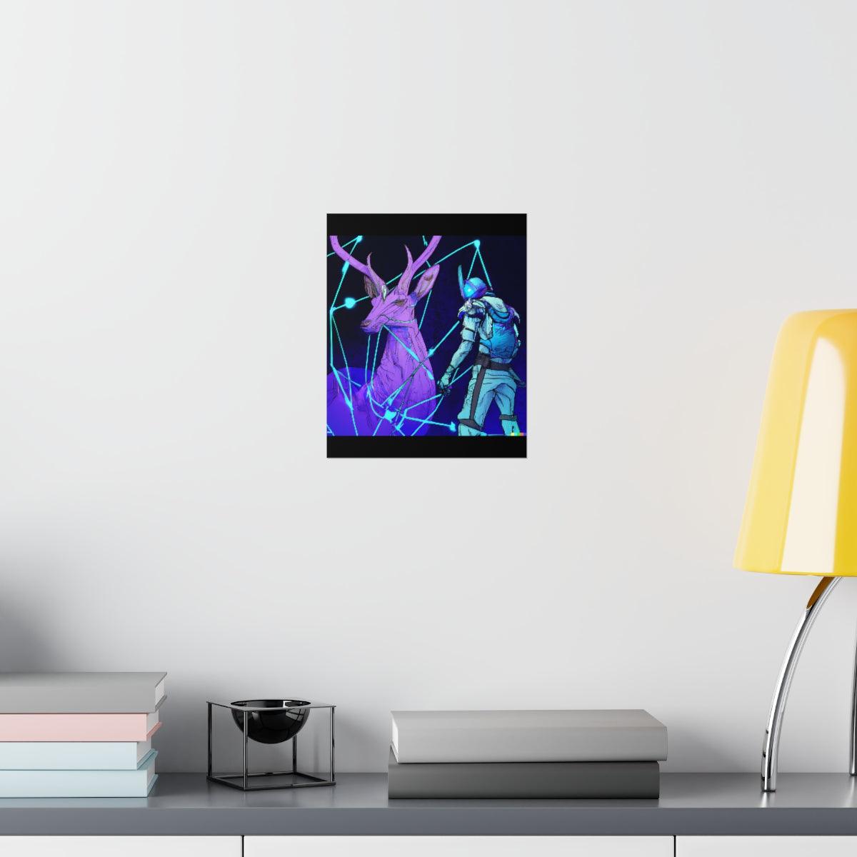 Cyberpunk deer hunting Posters