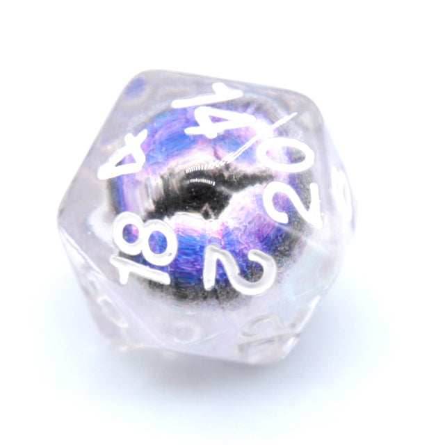 Dragon Eye d20 21.7mm Resin Standard Roll d20 [Red, Green, Blue, Clear, Smoke] - Clear