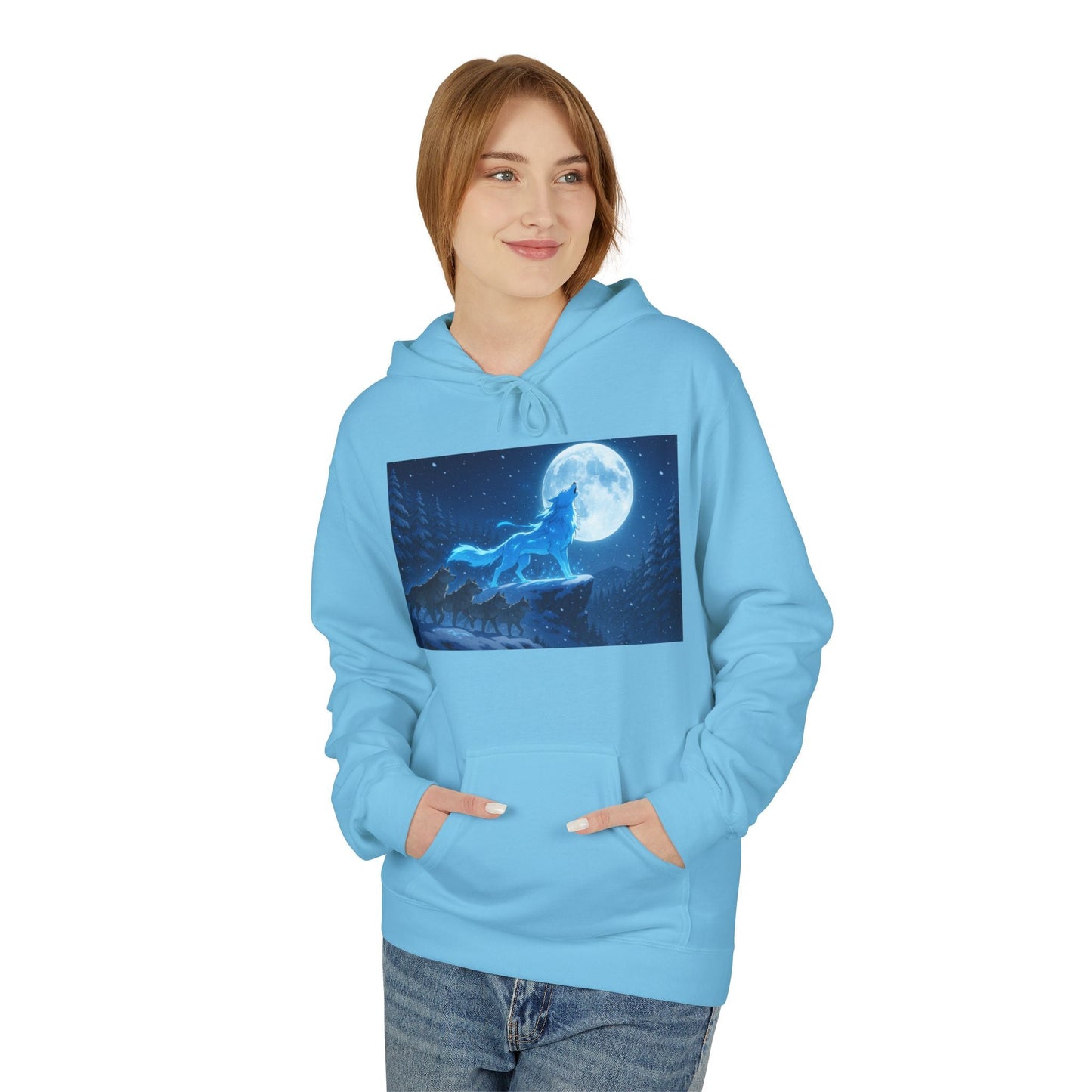 the Blue wolf Spirit hoodie