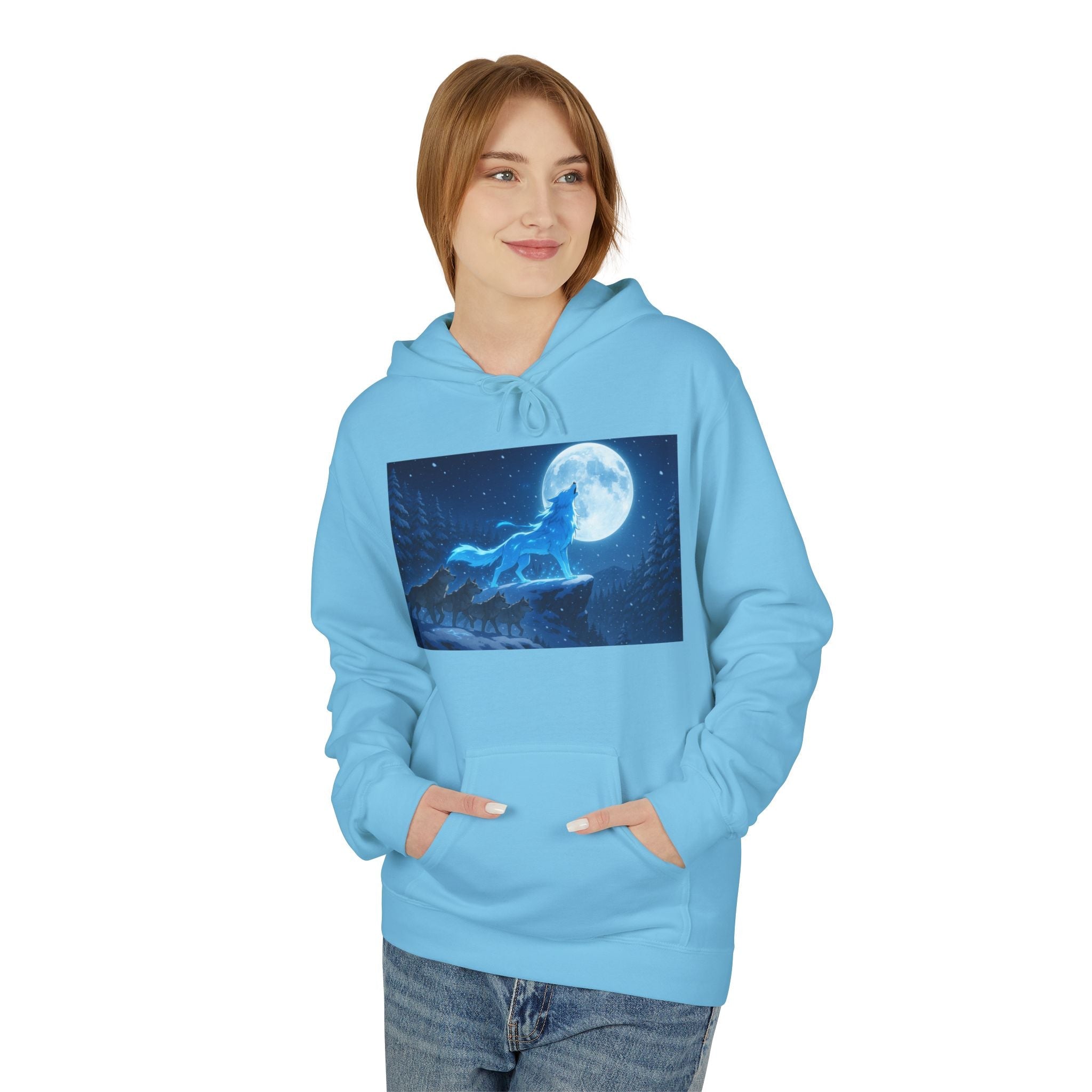 the Blue wolf Spirit hoodie