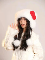 'Ring the Bell' Holiday Kitty Fluffy Ribbon Hat
