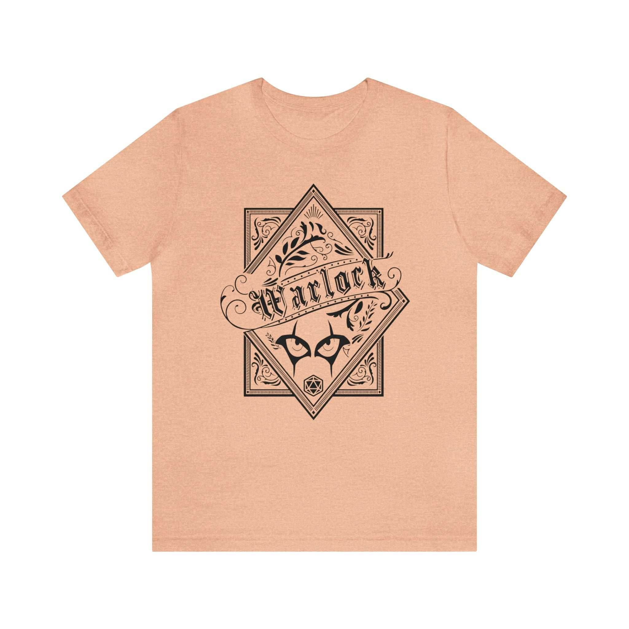 Warlock Class Shirt - Heather Peach / S