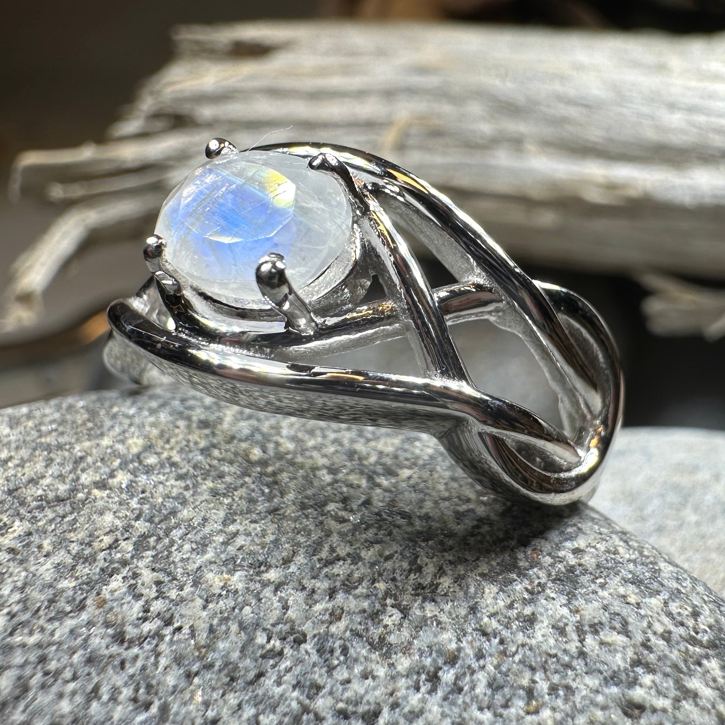 Blue Topaz Celtic Knot Ring