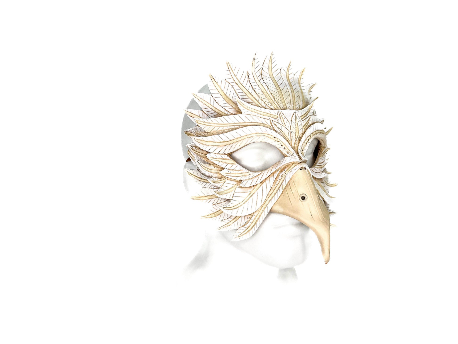 Dove Handmade Genuine Leather Mask - 