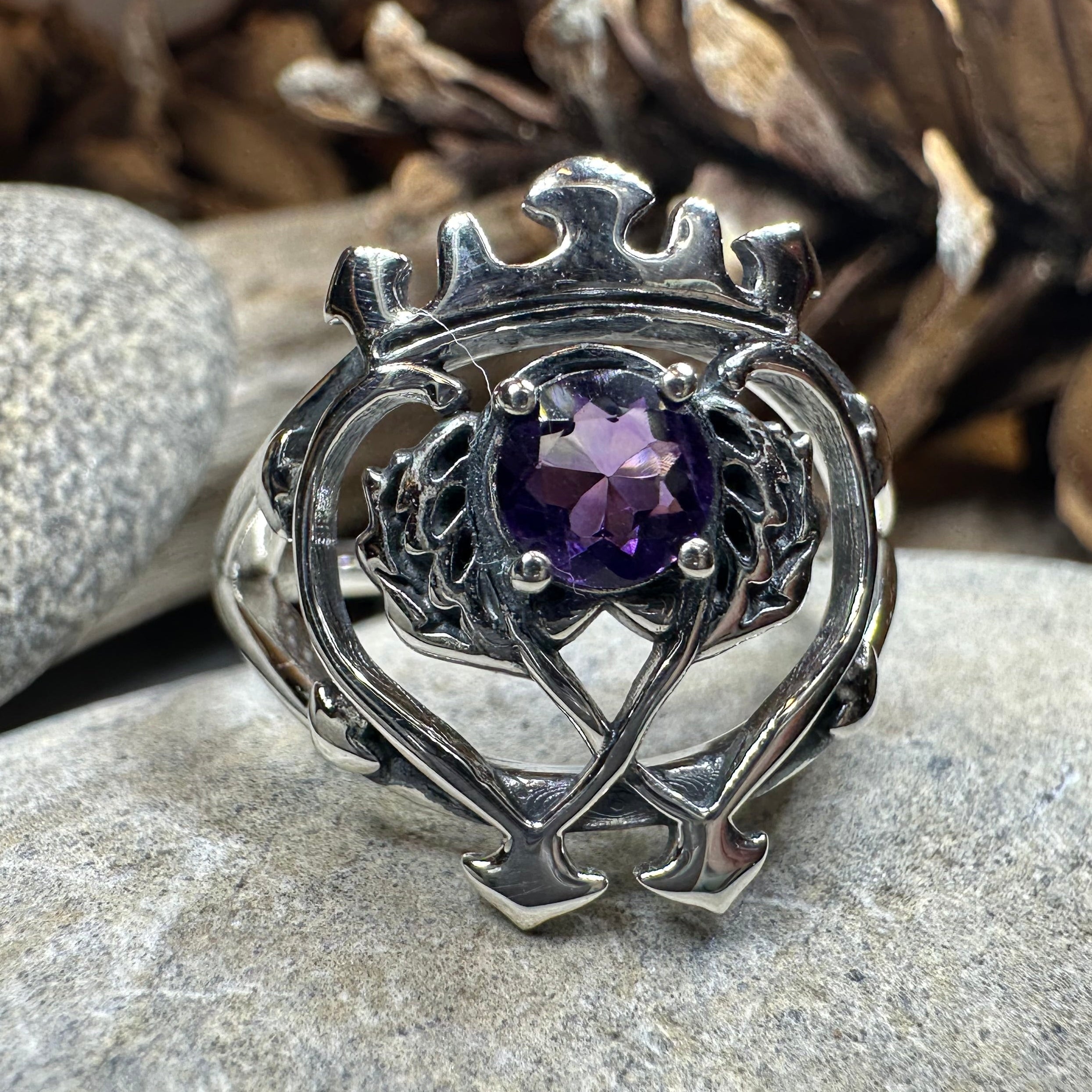 Dedication Luckenbooth Amethyst Ring