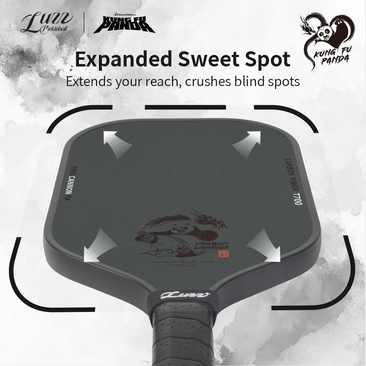 Luzz Kung Fu Panda Cannon Pickleball Paddle & Cover