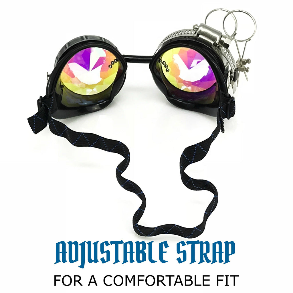 DJ approved glasses Rave eyewear with magnifying eye loupes kaleidoscope lenses