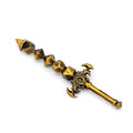 Dice Sword Gold 46mm x 9mm Trinket Novelty - 