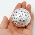 Silver Metal d100 w/ Purple Numbers Dungeons and Dragons RPG - 