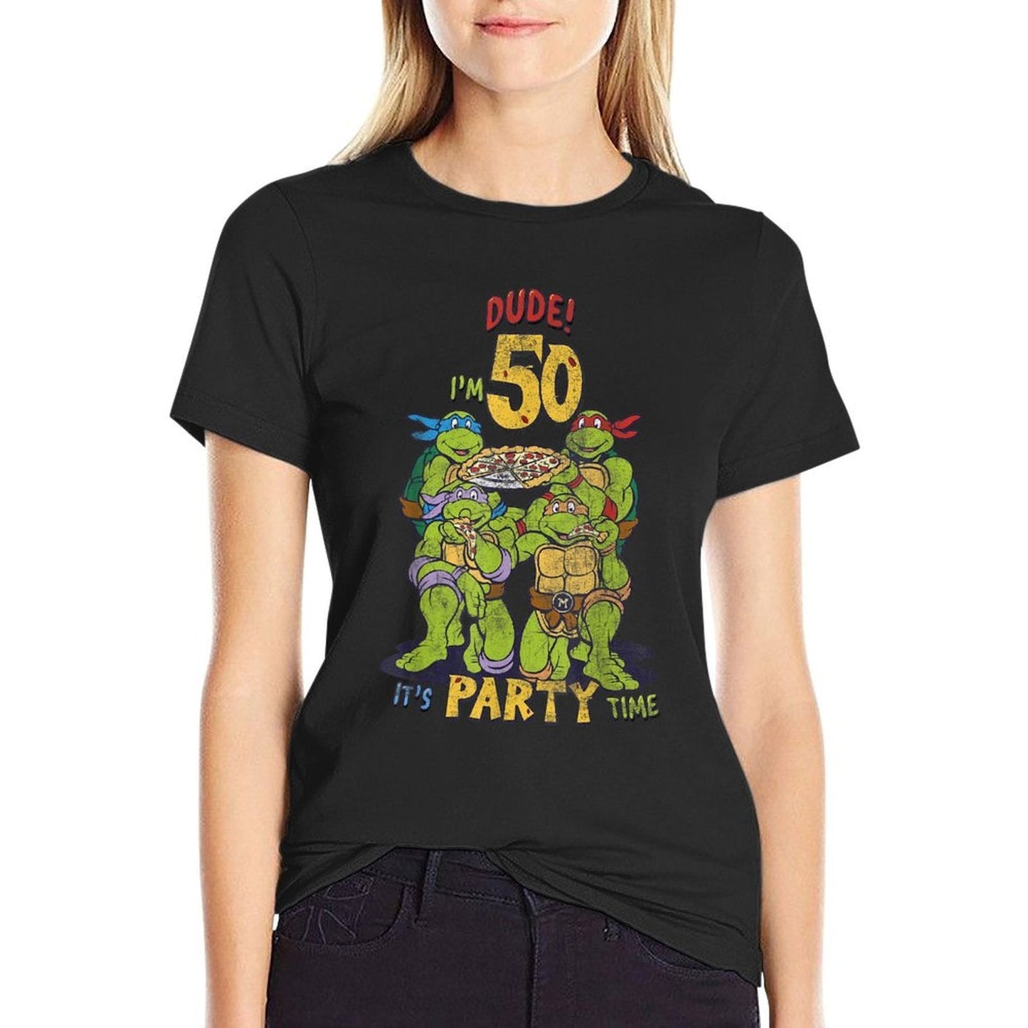 Teenage Mutant Ninja Turtles 50th Birthday Pizza Party  Durable T-Shirt