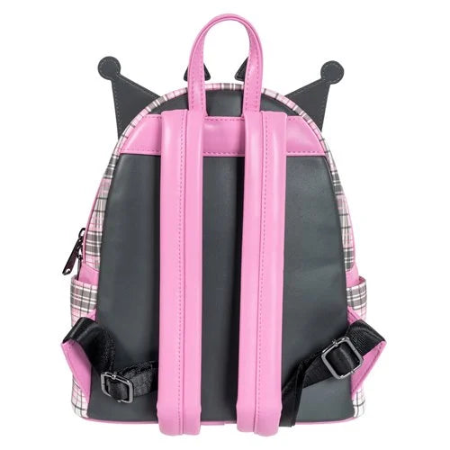 Sanrio Kuromi Flames and Plaid Mini-Backpack - Entertainment Earth Exclusive