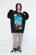 Desert Cactus Knit Sweater - Black / S