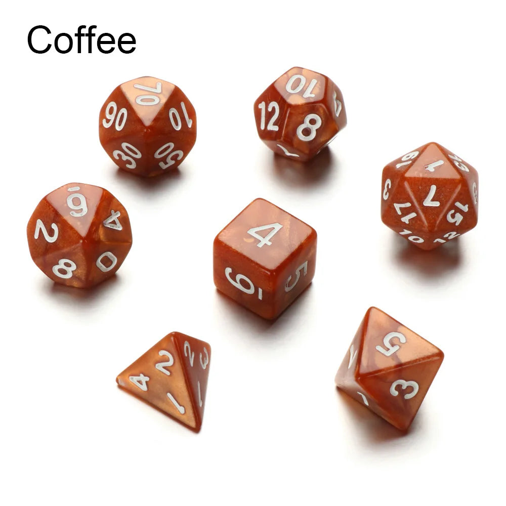 7Pcs Tortoise Dice Set Polyhedral Animal Game Dice For TRPG DND Accessories Polyhedral Dice For Board Card Game Math Games