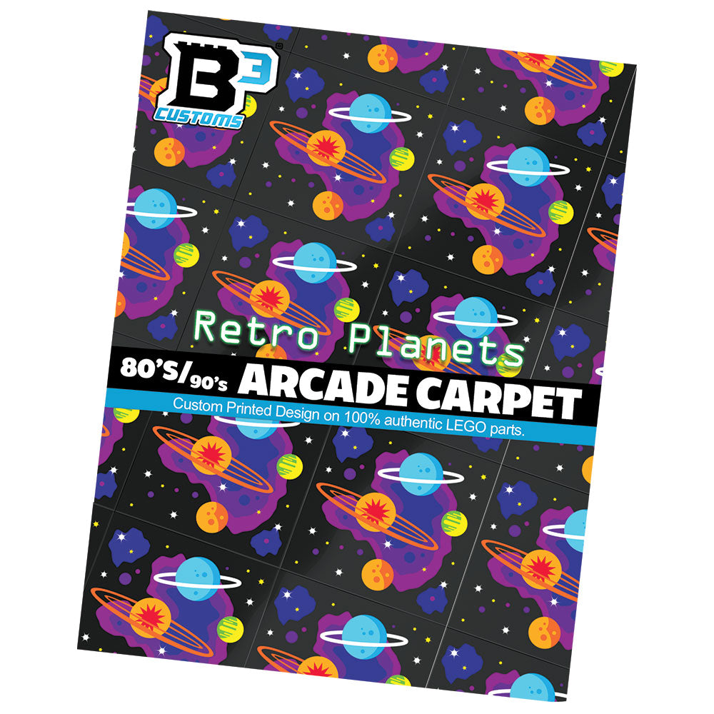 80's and 90's Arcade Carpet 6x6 Tiles (Planets) made with LEGO parts - Pack of 10