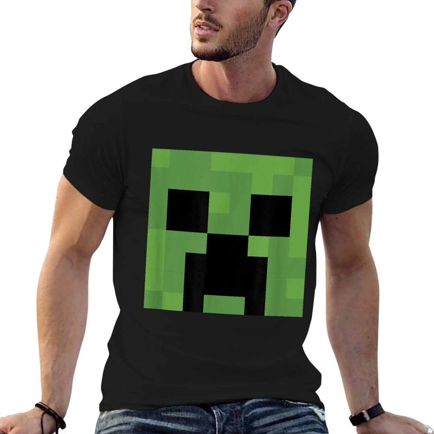 Minecraft Creeper Big Face  Polyester Blend T-Shirt