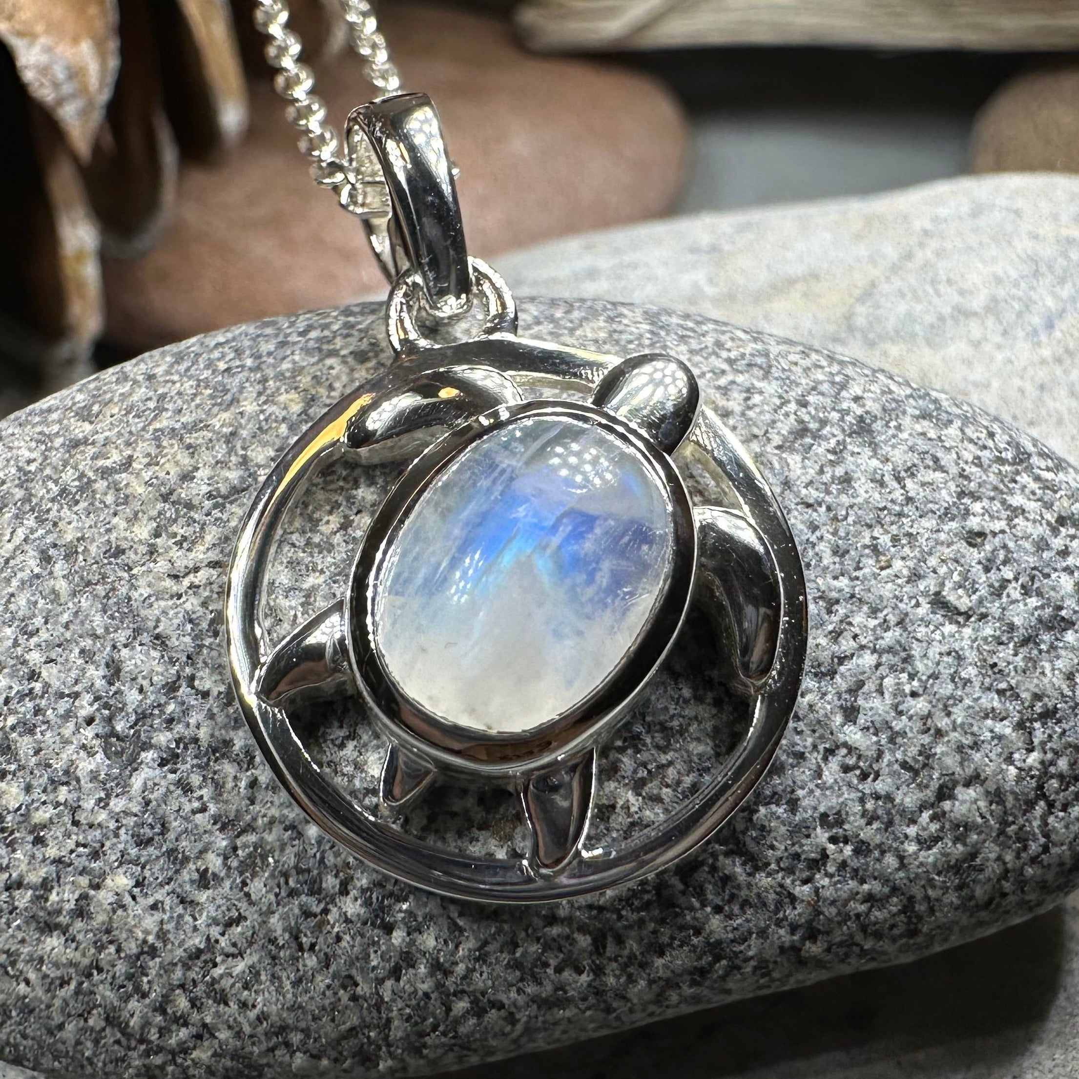 Moonstone Turtle Necklace