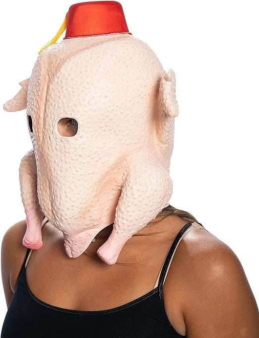 Turkey Head Mask and Glasses Set - 