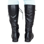 Matte Black Wrestling Boots Halloween Costume Cosplay