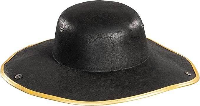 Pirate Hat Faux Leather Tricorn Colonial Renaissance Halloween Costume Cosplay Accessory - Brown
