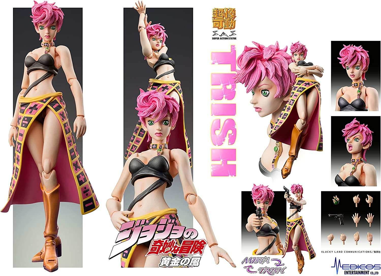 MediCos JoJo’s Bizarre Adventure Part 5: Chozo Kado Trish UNA Super Action Statue Figure - 