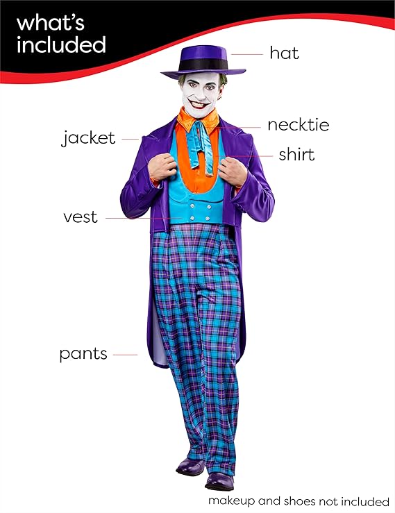 Deluxe Joker DC 1989 Batman Mens Costume