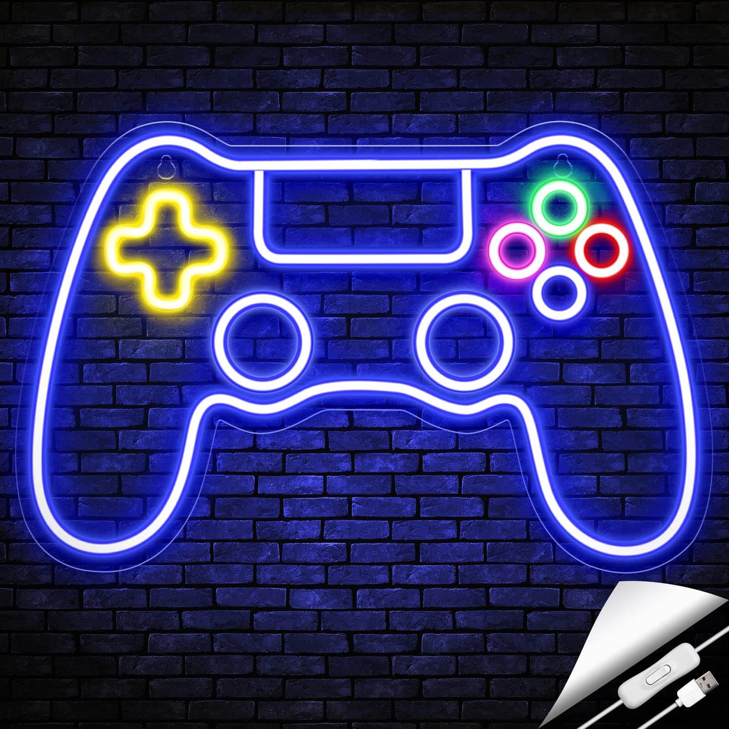 Gaming Neon Sign - LED Neon Light for Game Room Decoration | Teen Gamer Gift - Mushroom1_Green