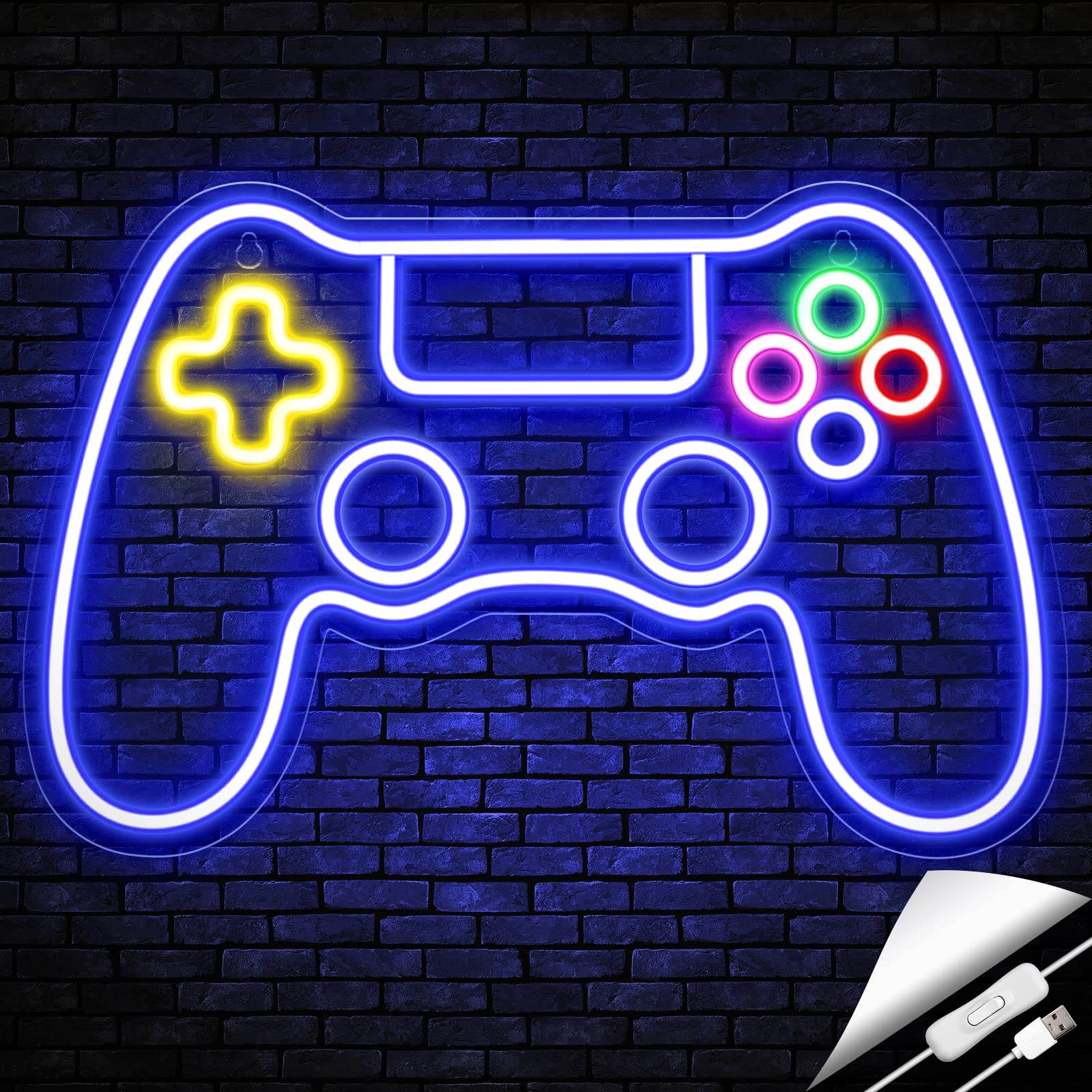 Gaming Neon Sign - LED Neon Light for Game Room Decoration | Teen Gamer Gift - Mushroom1_Green