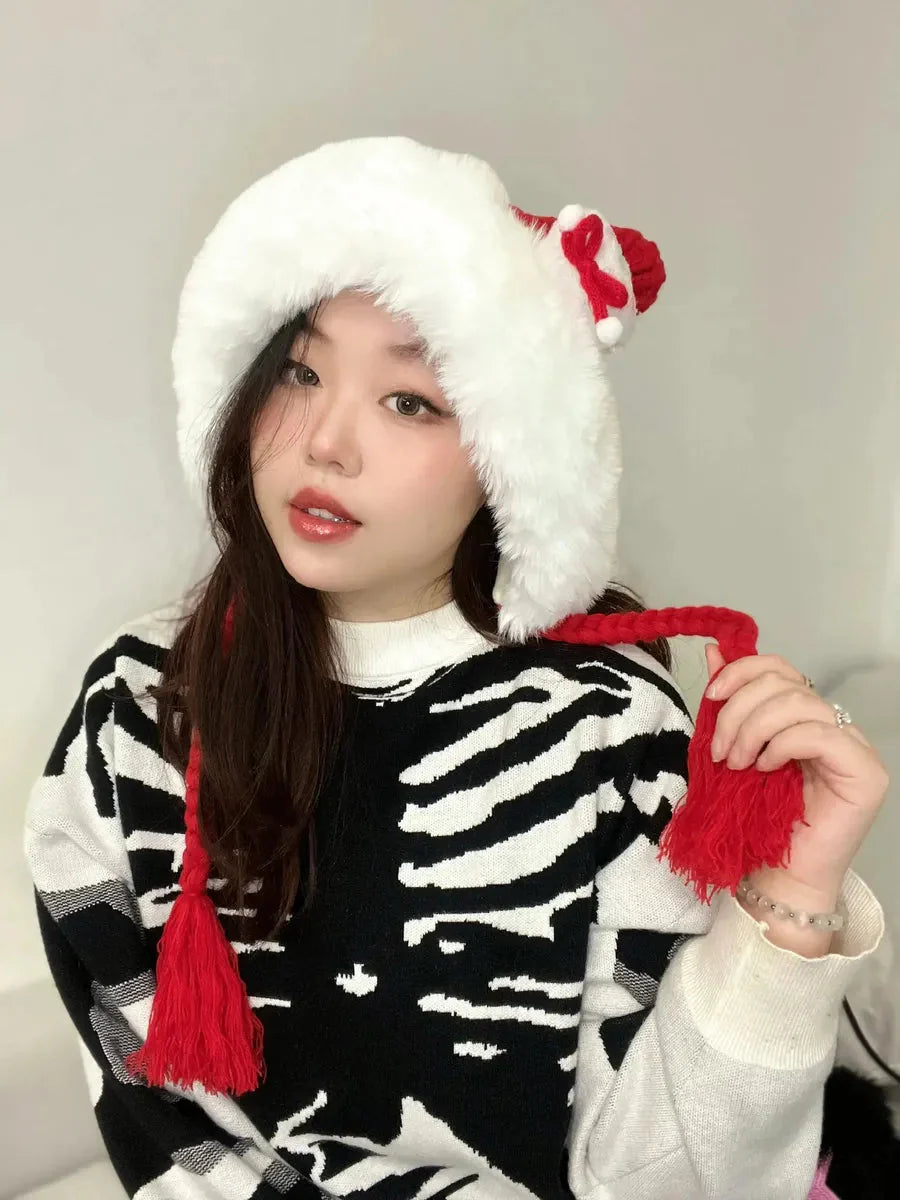 'Snow Bear' Kawaii Holiday Tassel Hat